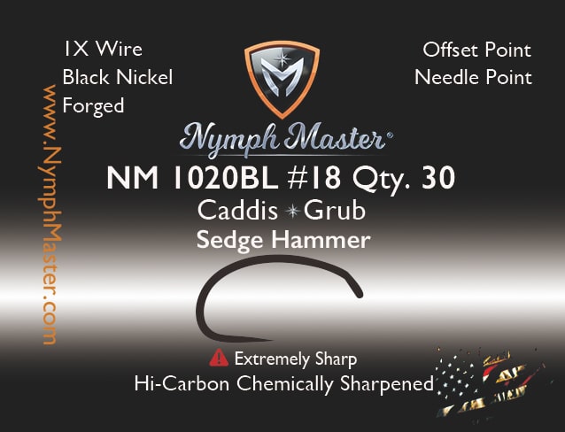 NM-1020BL "Sedge Hammer" Caddis/Grub Fly Hook - Image 7