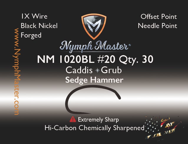 NM-1020BL "Sedge Hammer" Caddis/Grub Fly Hook - Image 8